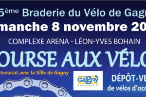 15e braderie du vélo de gagny dimanche 8 novembre 2026 Complexe sportif Arena Léon-Yves Bohain